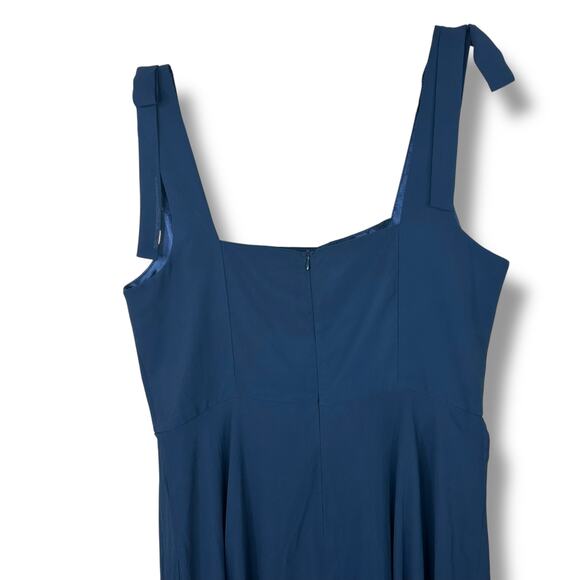 Lulus NWT Love Me Forever Navy Blue Tie-Strap Square Neck A-Line Maxi Dress XL - Picture 8 of 10